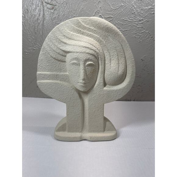 HARRIS Pottery Ceramic Woman Head Bust Sculpture Mid Century Modern Art Deco MCM
